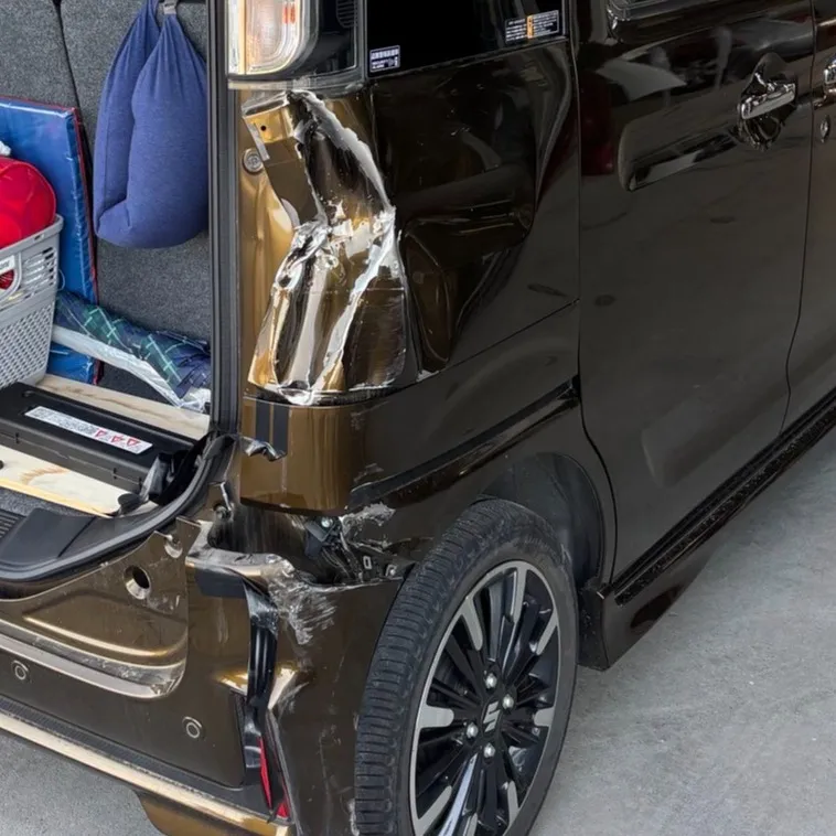 奈良県桜井市よりスペーシアカスタム板金塗装修理のご依頼